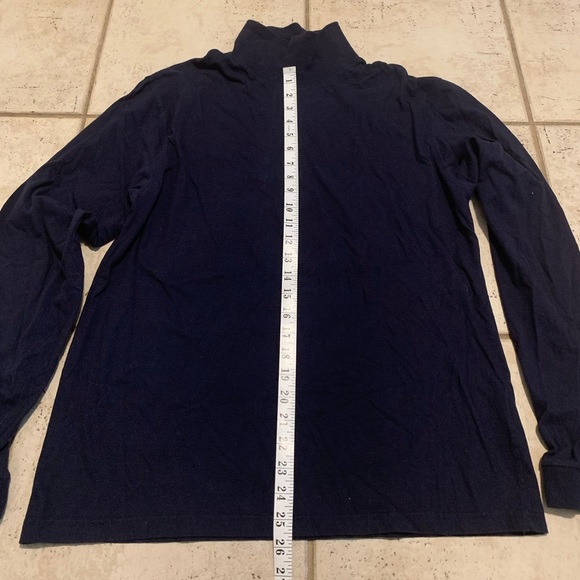Vintage Navy Blue Turtleneck Long Sleeve Top XL/TG - Picture 5 of 5